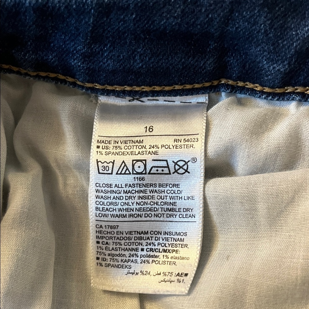 Old Navy Women's Distressed Denim Shorts - Dark Blue - Picture 4 of 4